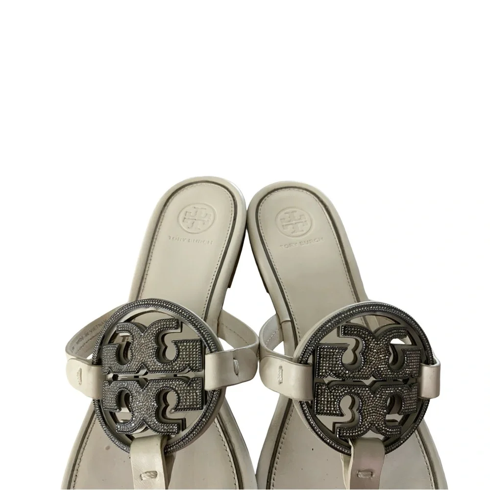 Tory Burch Crystal Miller Pave Sandals 9.5